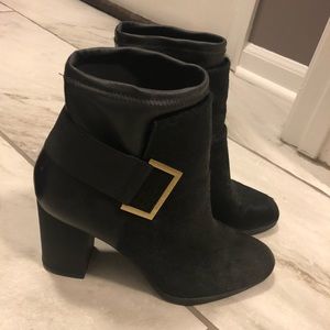 CALVIN KLEIN Leather/Calf Hair Boots